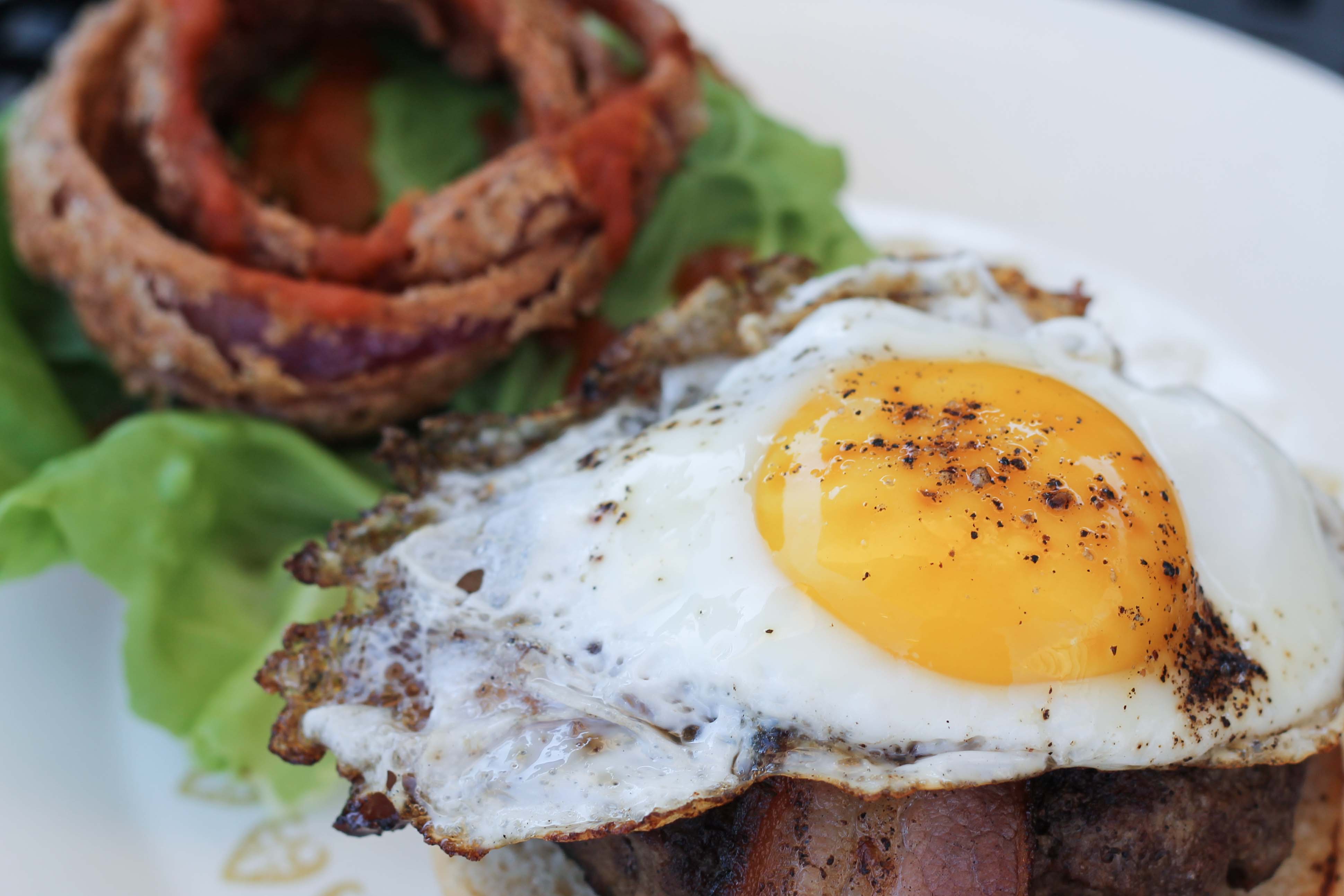 Local Feed burger close up