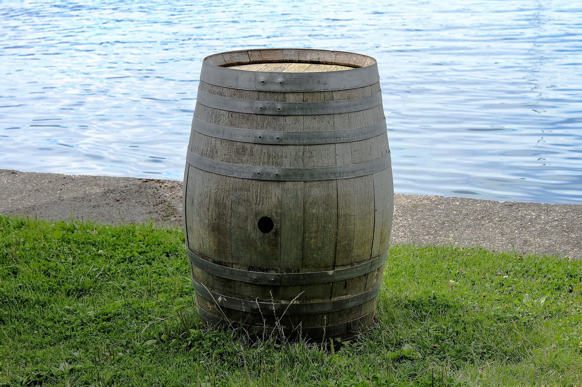 barrel by river
