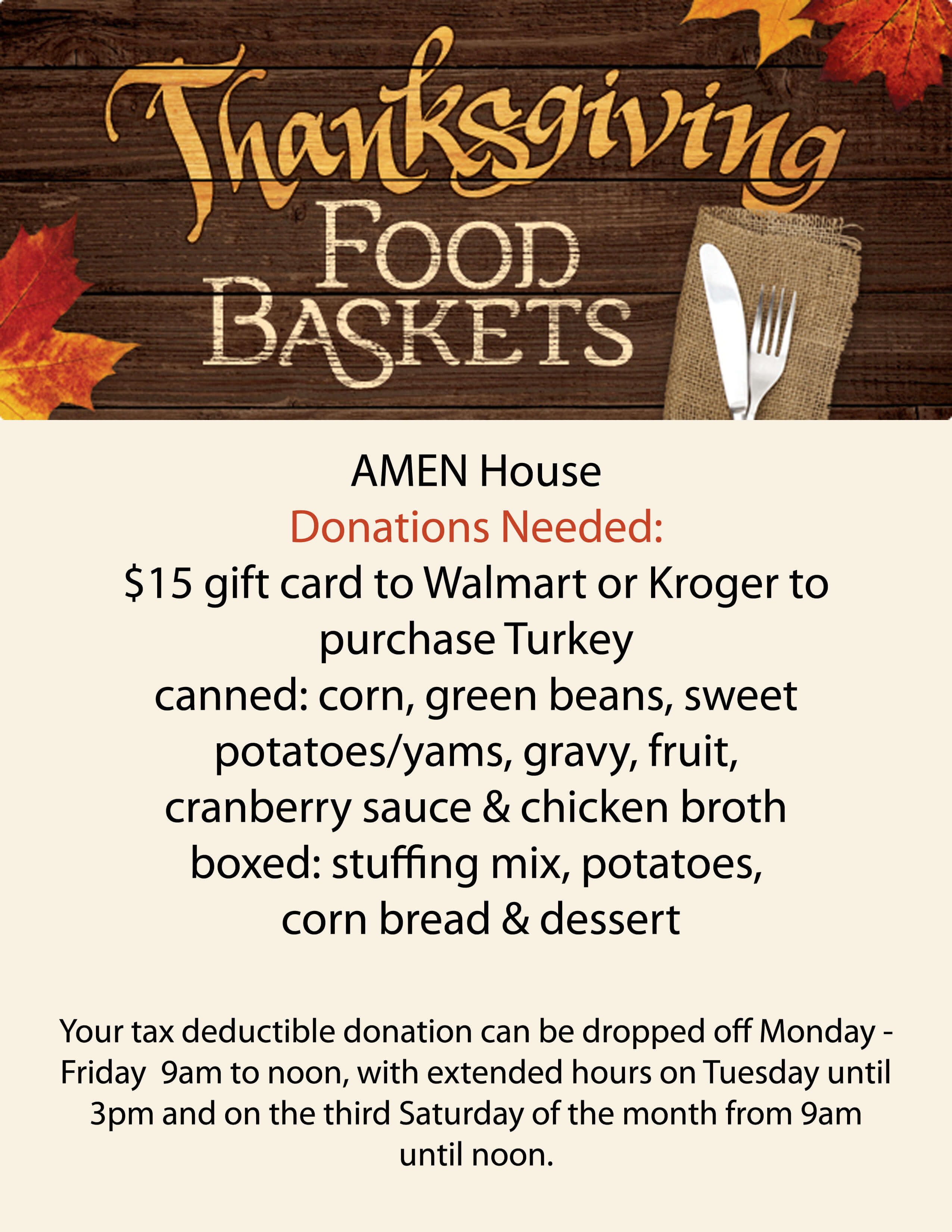 thanksgiving donations needed19
